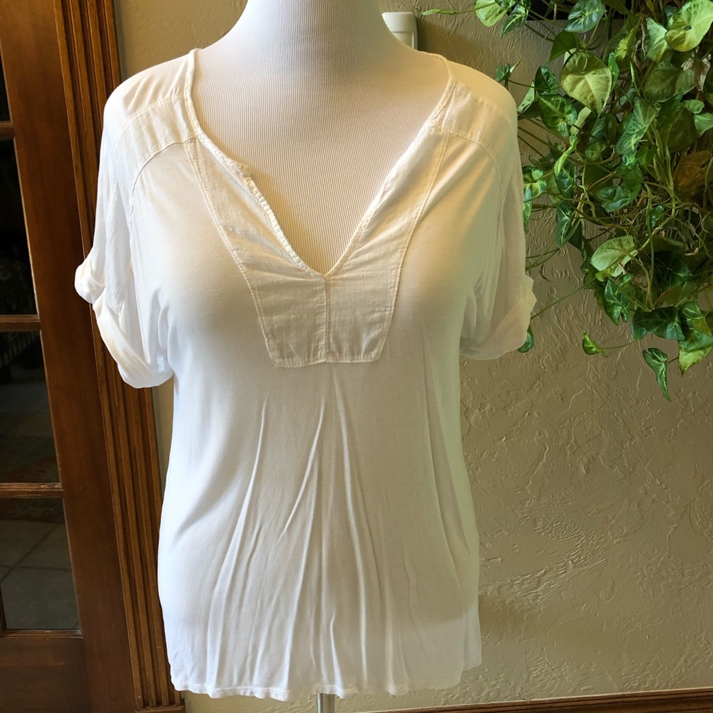 Michael Stars White Short-sleeved Summery Top